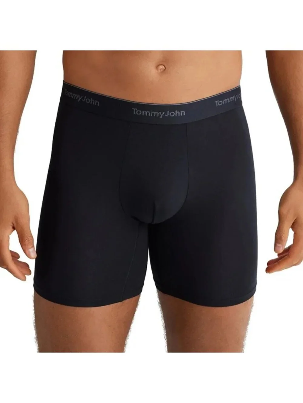 Tommy John Men's S Essential Modal Boxer Briefs 3-Pack Black Premium H1992